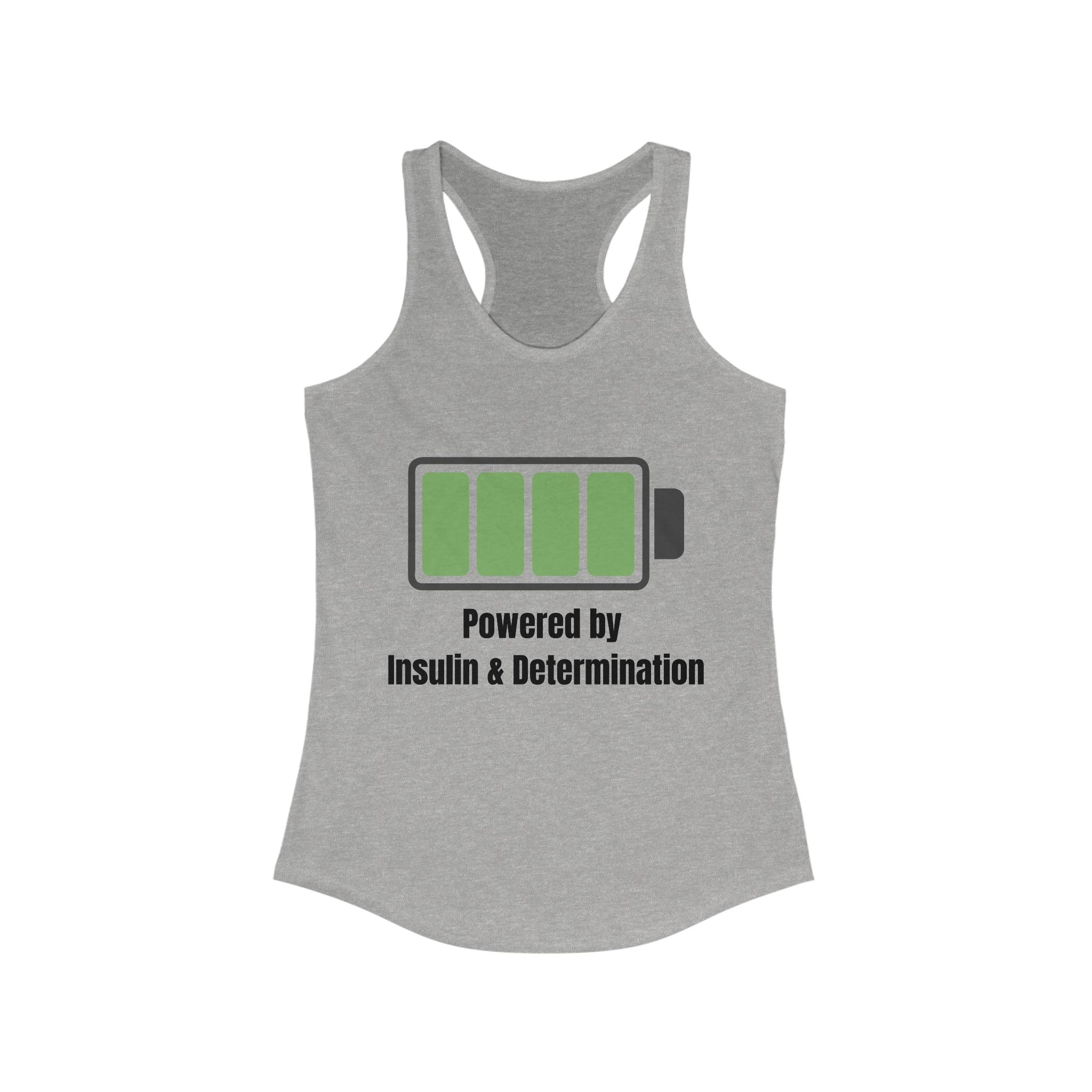 The Diabuddies Store Powered by Insulin - Racerback Tank Powered by Insulin - Racerback Tank: Wear your power with pride! Our Racerback Tank is a bold, comfortable statement of strength and gratitude. Tank Tops $19.96