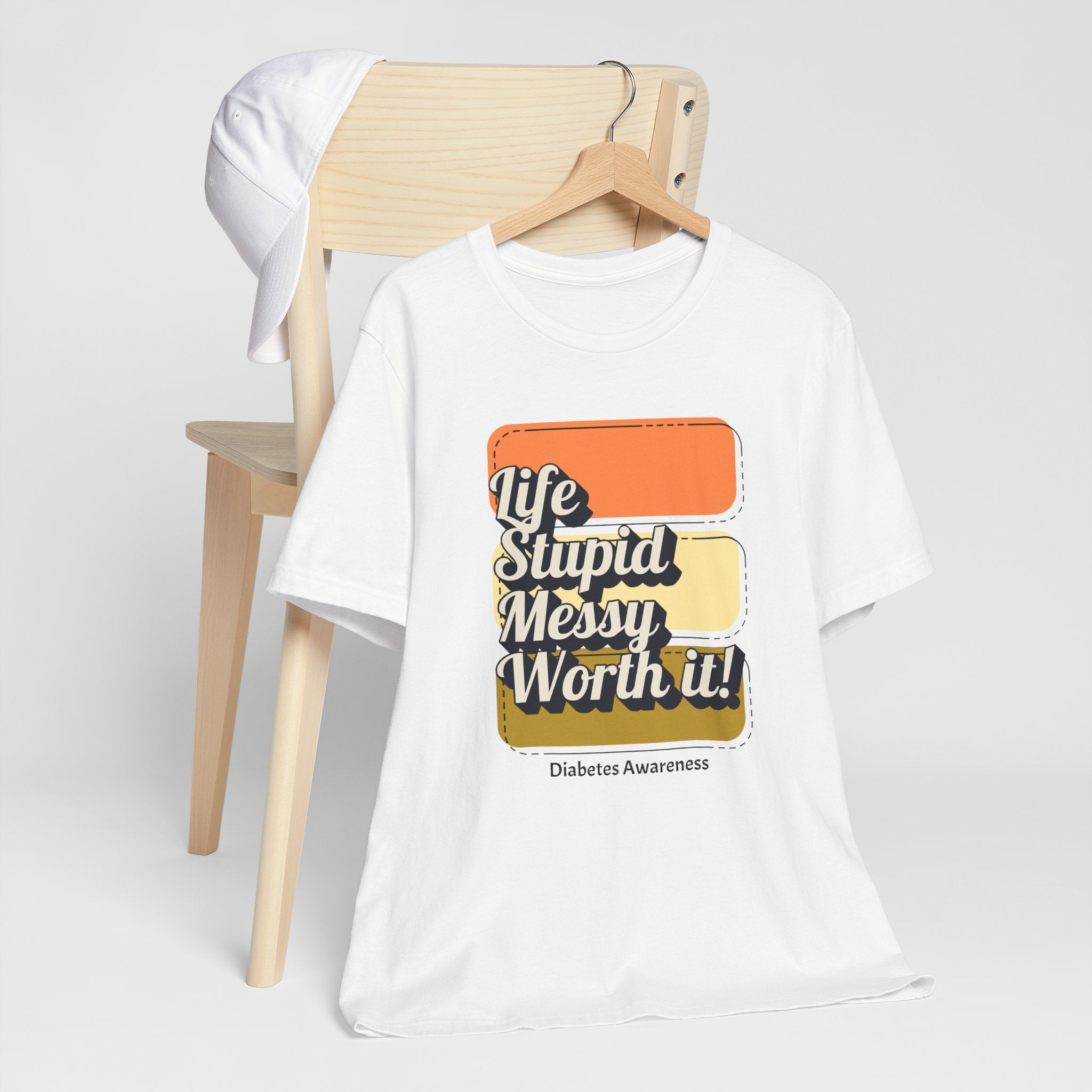 Life, Stupid, Messy, Worth It! Unisex Tee The Diabuddies Store T-Shirts $22.50