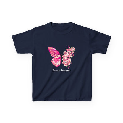 Pink Butterfly & Flowers - Kids Tee The Diabuddies Store T-Shirts $19.22