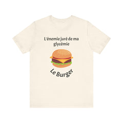 Blood Sugar's Arch Nemesis: The Burger (French) - Unisex Tee The Diabuddies Store T-Shirts $25.00
