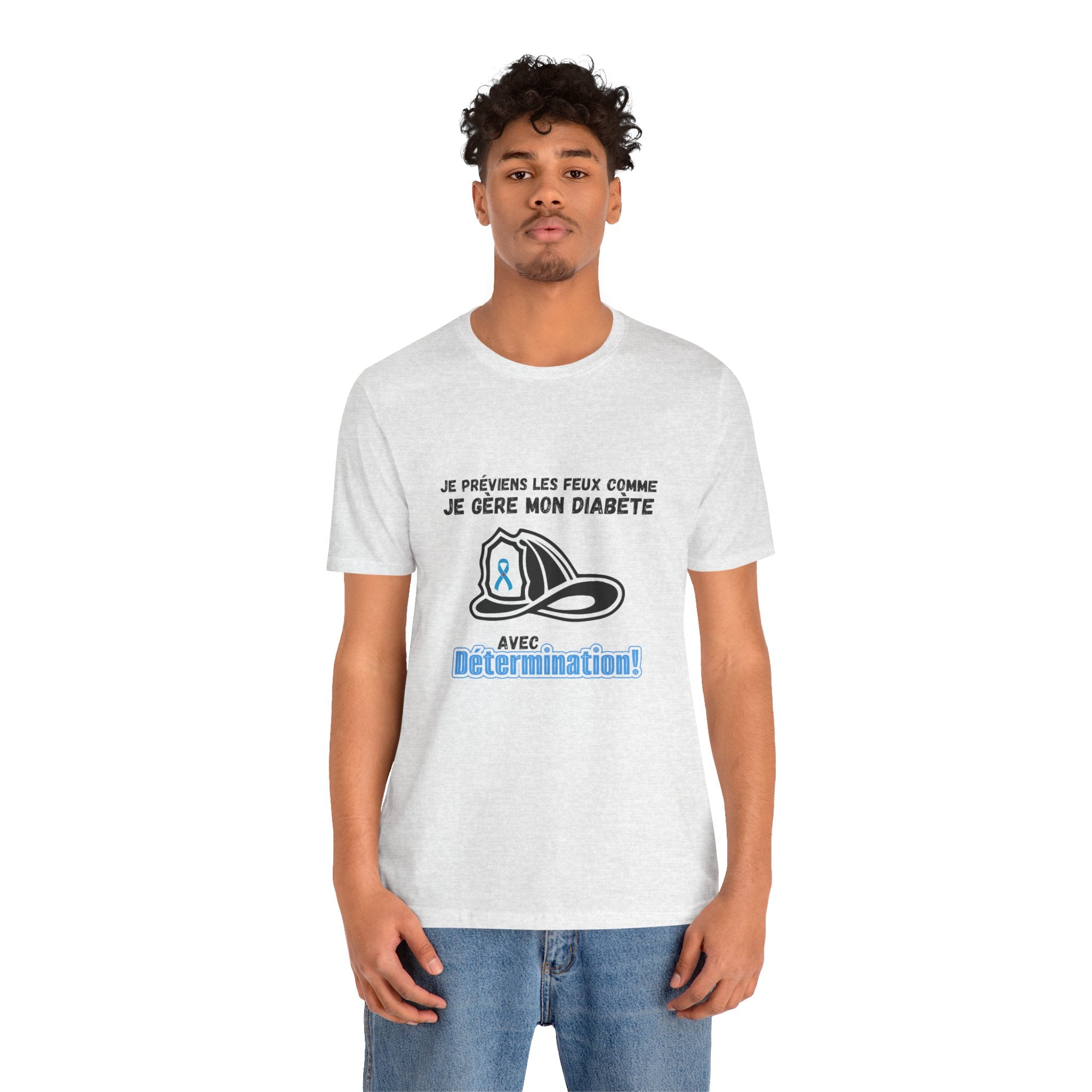 The Diabuddies Store Diabetes & Fire Prevention (French) - Unisex Tee Diabetes & Fire Prevention (French) - Unisex Tee: For the unsung heroes who dedicate their lives to keeping communities safe, while diligently managing their own health. Our Tee is desi