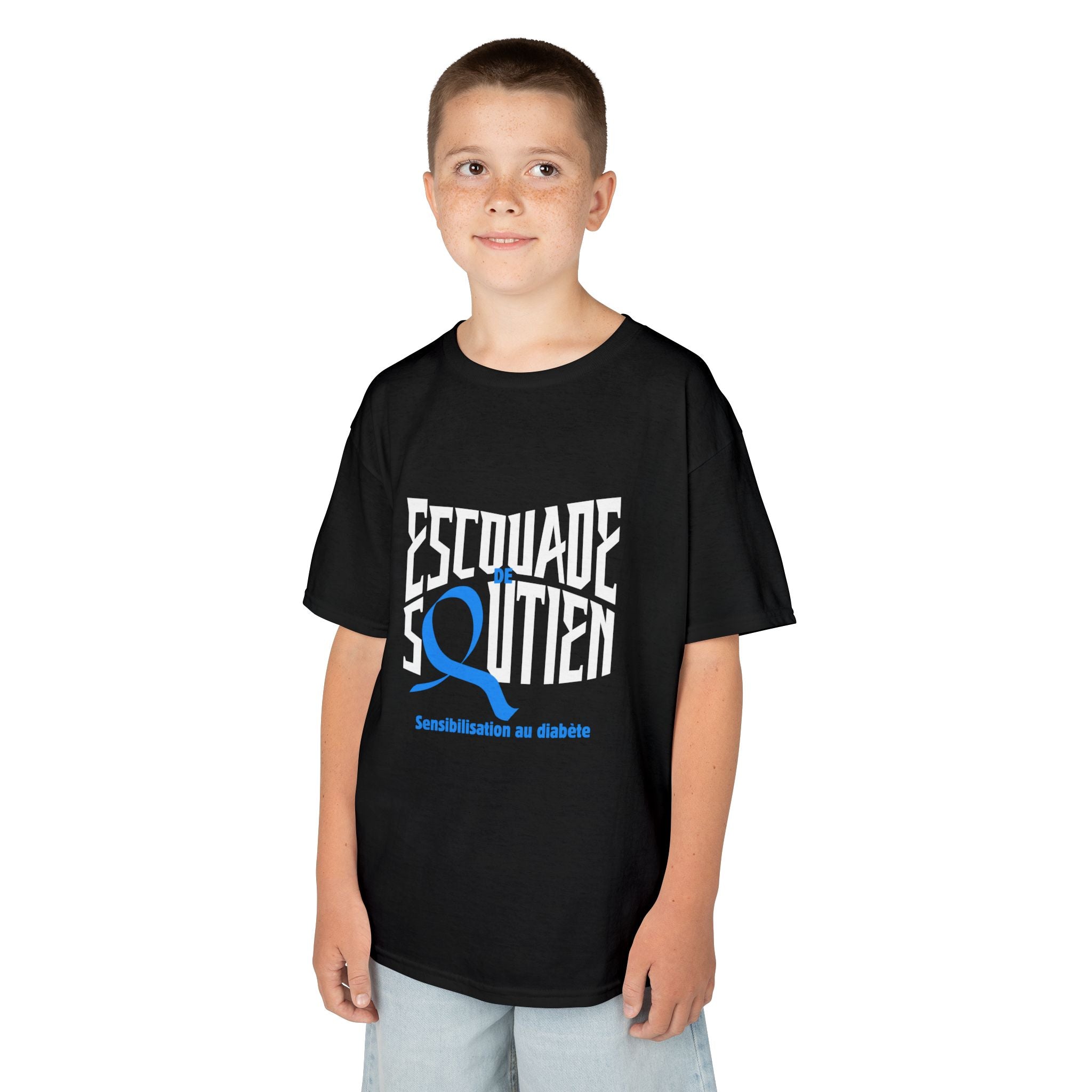 The Diabuddies Store Diabetes Support Squad (French) - Kids Tee Diabetes Support Squad (French) - Kids Tee: Unite against diabetes with the Diabetes Support Squad Kids' French Tee! This super-soft t-shirt is perfect for little heroes showing their support