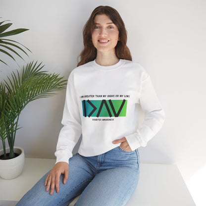 Greater Than My Highs (Green) - Unisex Sweatshirt The Diabuddies Store Sweatshirts $32.95