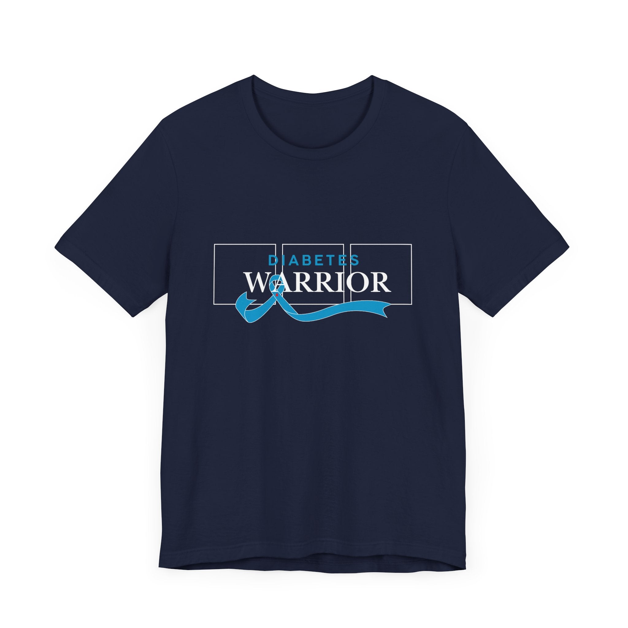Diabetes Warrior, Blue Ribbon - Unisex Tee The Diabuddies Store T-Shirts $22.50