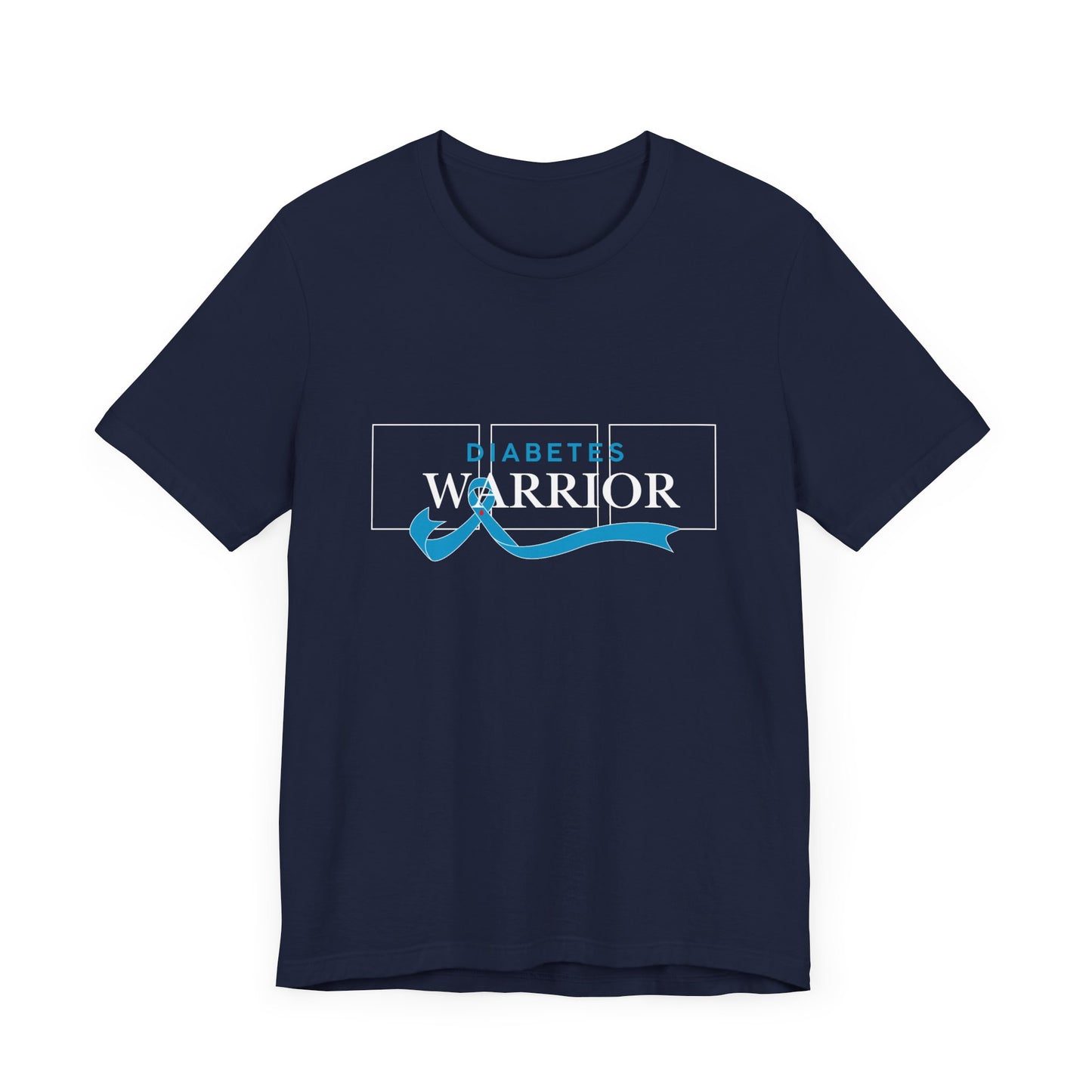 Diabetes Warrior, Blue Ribbon - Unisex Tee The Diabuddies Store T-Shirts $22.50