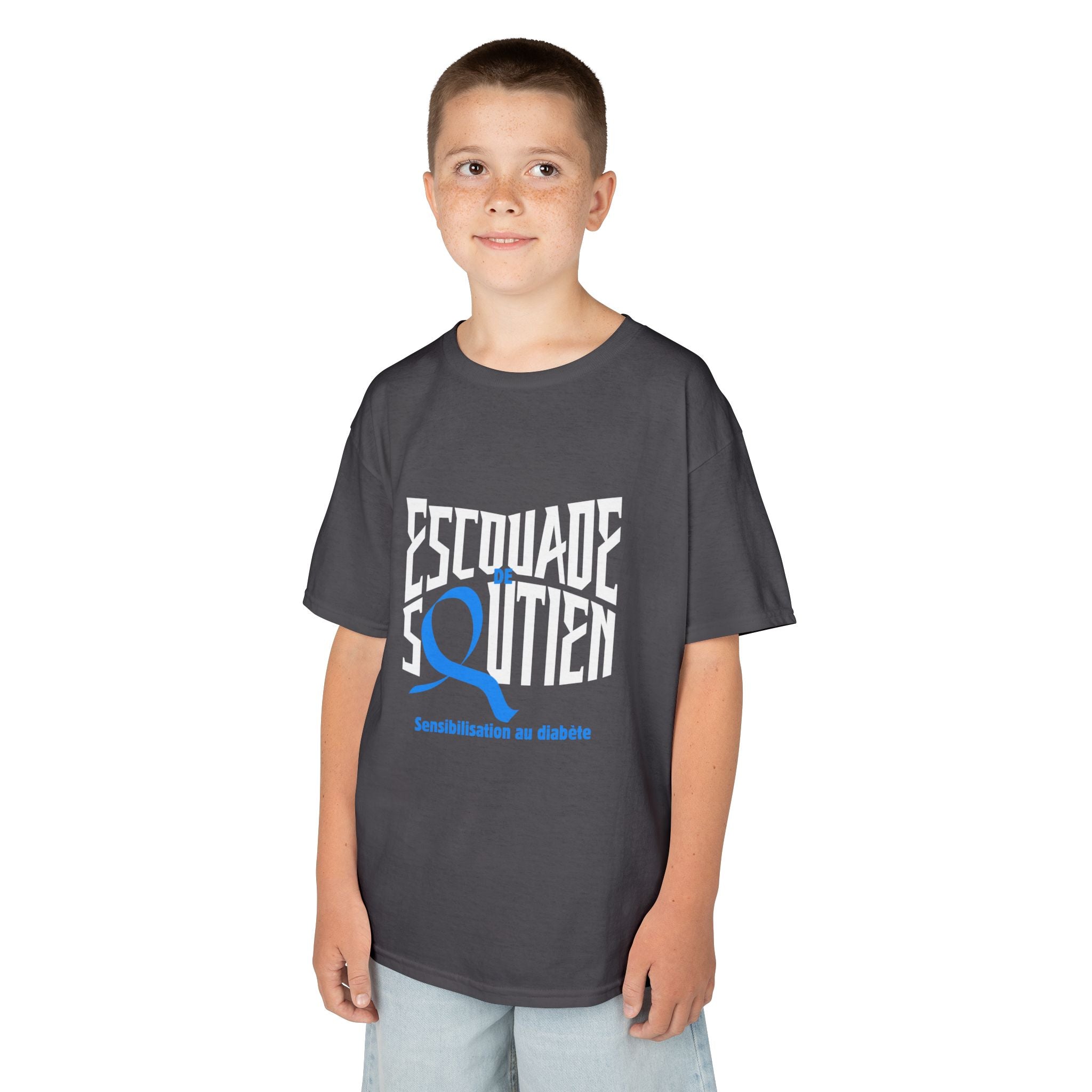 The Diabuddies Store Diabetes Support Squad (French) - Kids Tee Diabetes Support Squad (French) - Kids Tee: Unite against diabetes with the Diabetes Support Squad Kids' French Tee! This super-soft t-shirt is perfect for little heroes showing their support