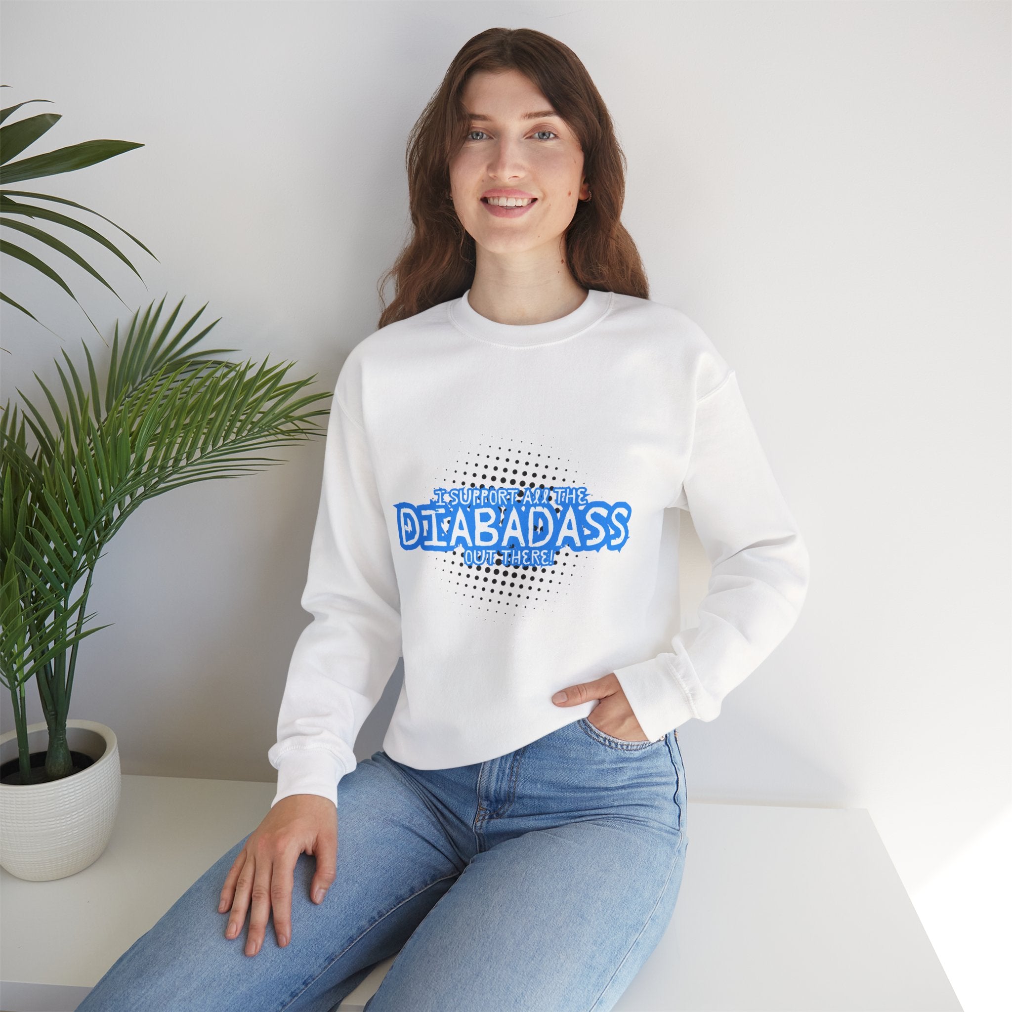 I Support All the Diabadass out there! - Unisex Sweatshirt The Diabuddies Store Tank Tops $32.95