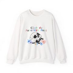 Skull & Flowers Dead Pancreas Club-French Unisex Sweatshirt The Diabuddies Store Sweatshirts $29.49