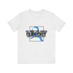 The Diabuddies Store Moral Support and Emergency Candy - Unisex Tee Moral Support and Emergency Candy - Unisex Tee: Being a friend to someone with diabetes means being ready for anything – from offering a listening ear to, well, having some emergency cand
