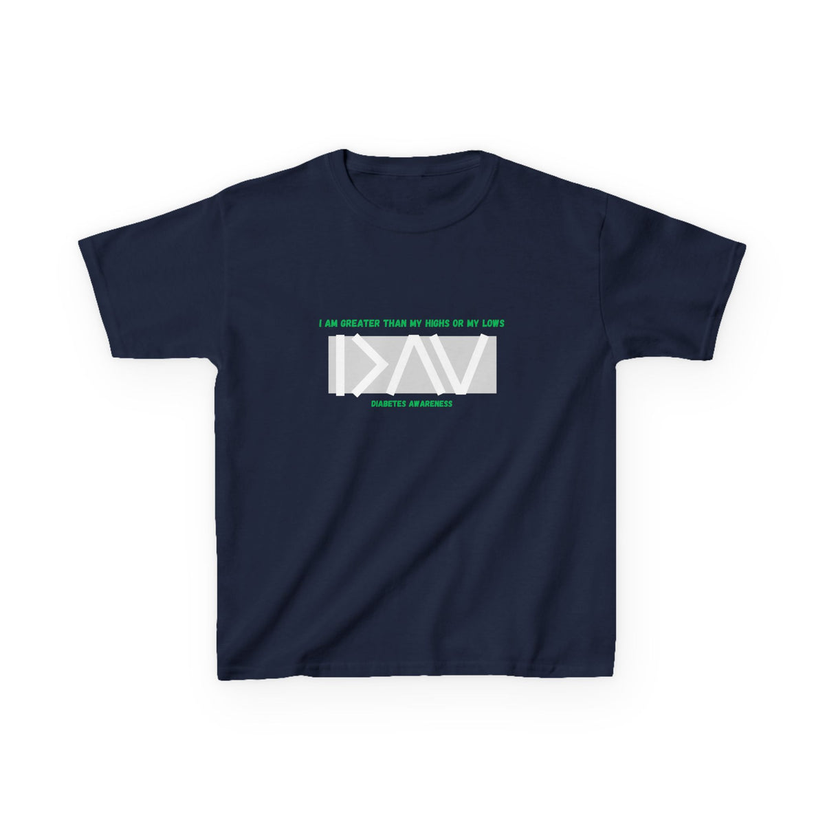 The Diabuddies Store I am greater than (Grey) - Kids Tee I am greater than (Grey) - Kids Tee: Celebrate resilience and strength with this Kids Tee! It's a powerful symbol for young individuals living with diabetes, reminding them that they are always "gre