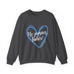 The Diabuddies Store Never Give Up French - Unisex Sweatshirt Never Give Up French - Unisex Sweatshirt: Help bring awareness to diabetes. some battles are fought within, and this sweatshirt is a testament to your strength. Sweatshirts Sweatshirt Casual Ou