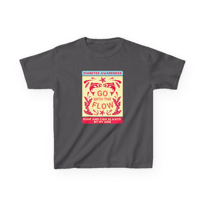 The Diabuddies Store Go with the Flow - Kids Tee Go with the Flow - Kids Tee: Embrace your journey with confidence in our vibrant "Go with the Flow" kids Tee. Engineered for those who live with a pump and CGM, this tank ensures your devices are always wit