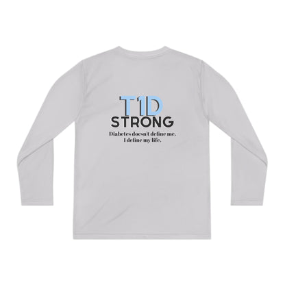 The Diabuddies Store T1D Strong - Long-sleeved Youth Tee Let them wear their strength! The T1D Strong - Long-sleeved Youth Tee is a soft, breathable cotton shirt for kids to show their resilience and raise awareness. Kids clothes Active Lifestyle,Casual W