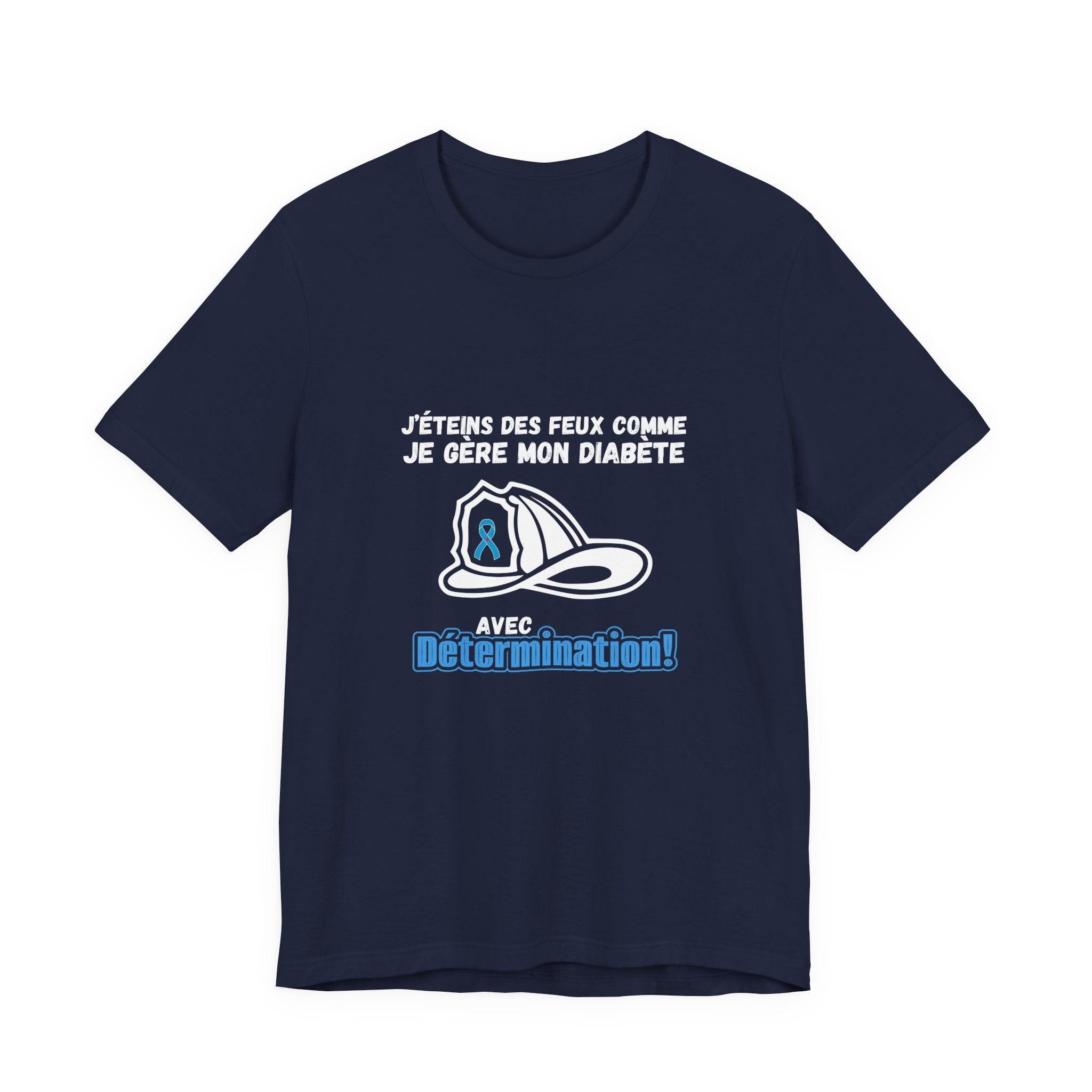 The Diabuddies Store Fight Fires & Diabetes Determination (French) Unisex Tee Fight Fires & Diabetes Determination (French) Unisex Tee: Brave flames, conquer diabetes. A tee for resilient heroes showing unwavering strength daily. T-Shirts $30.27