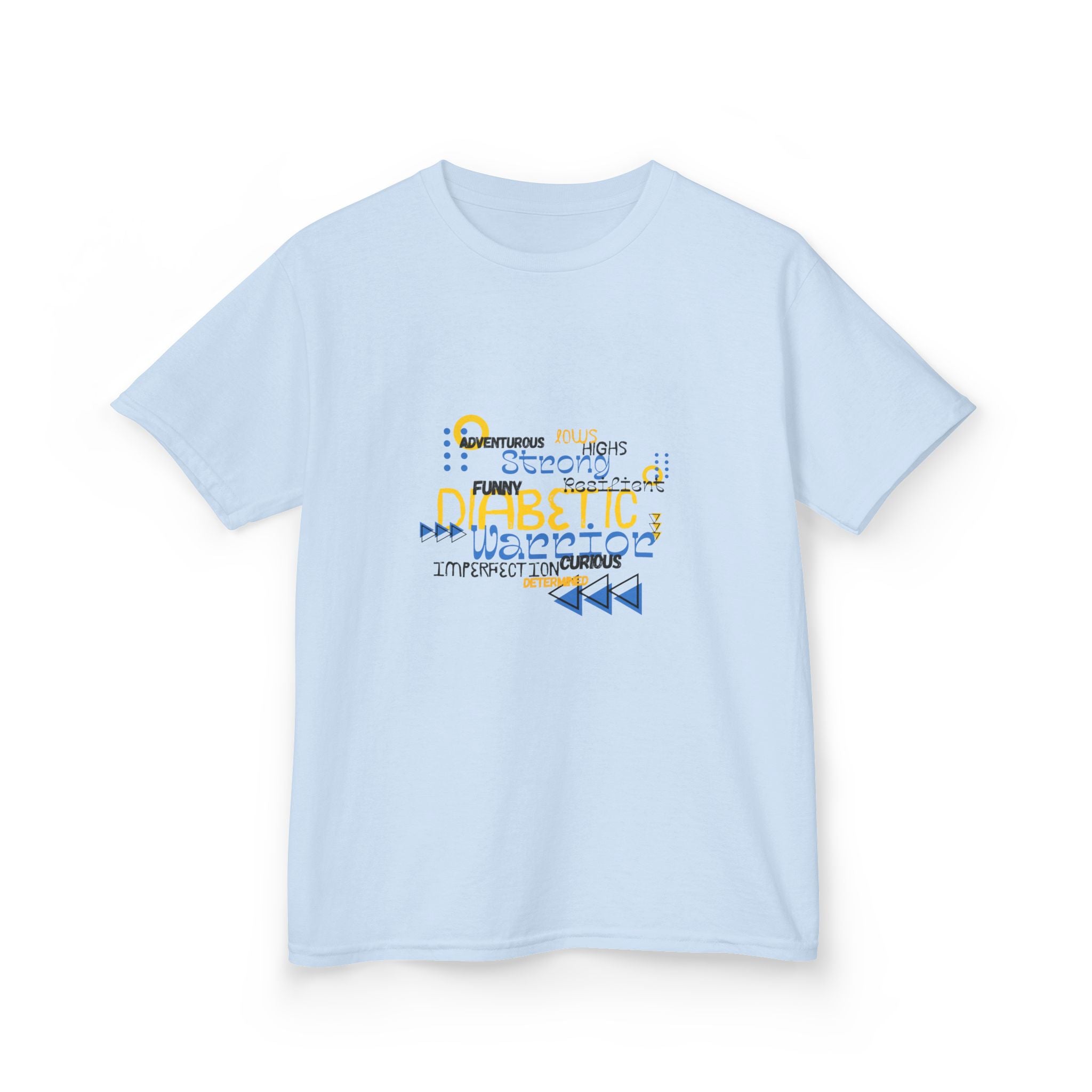 The Diabuddies Store Uplifted & Unleashed - Kids Tee Uplifted & Unleashed - Kids Tee: Embrace your strength, defy the odds. The "Uplifted & Unleashed" Kids Tee is more than just a Tee; it's a vibrant testament to the diabetic warrior within. T-Shirts $17.