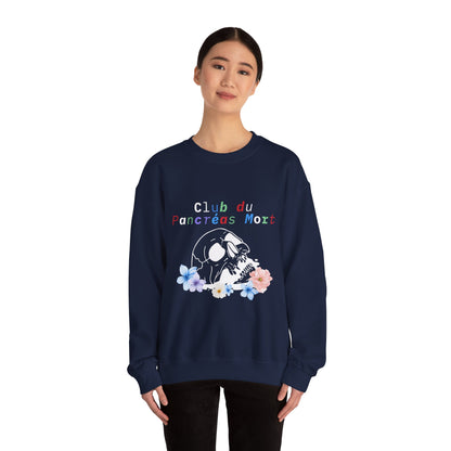 Skull & Flowers Dead Pancreas Club-French Unisex Sweatshirt The Diabuddies Store Sweatshirts $35.70