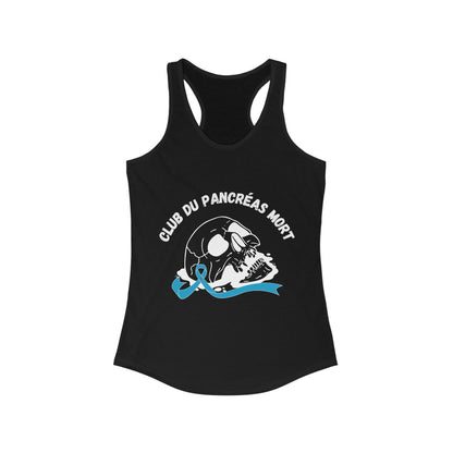Skull & Blue Ribbon Dead Pancreas Club (French) Tank The Diabuddies Store Tank Tops $19.96