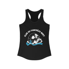 Skull & Blue Ribbon Dead Pancreas Club (French) Tank The Diabuddies Store Tank Tops $19.96