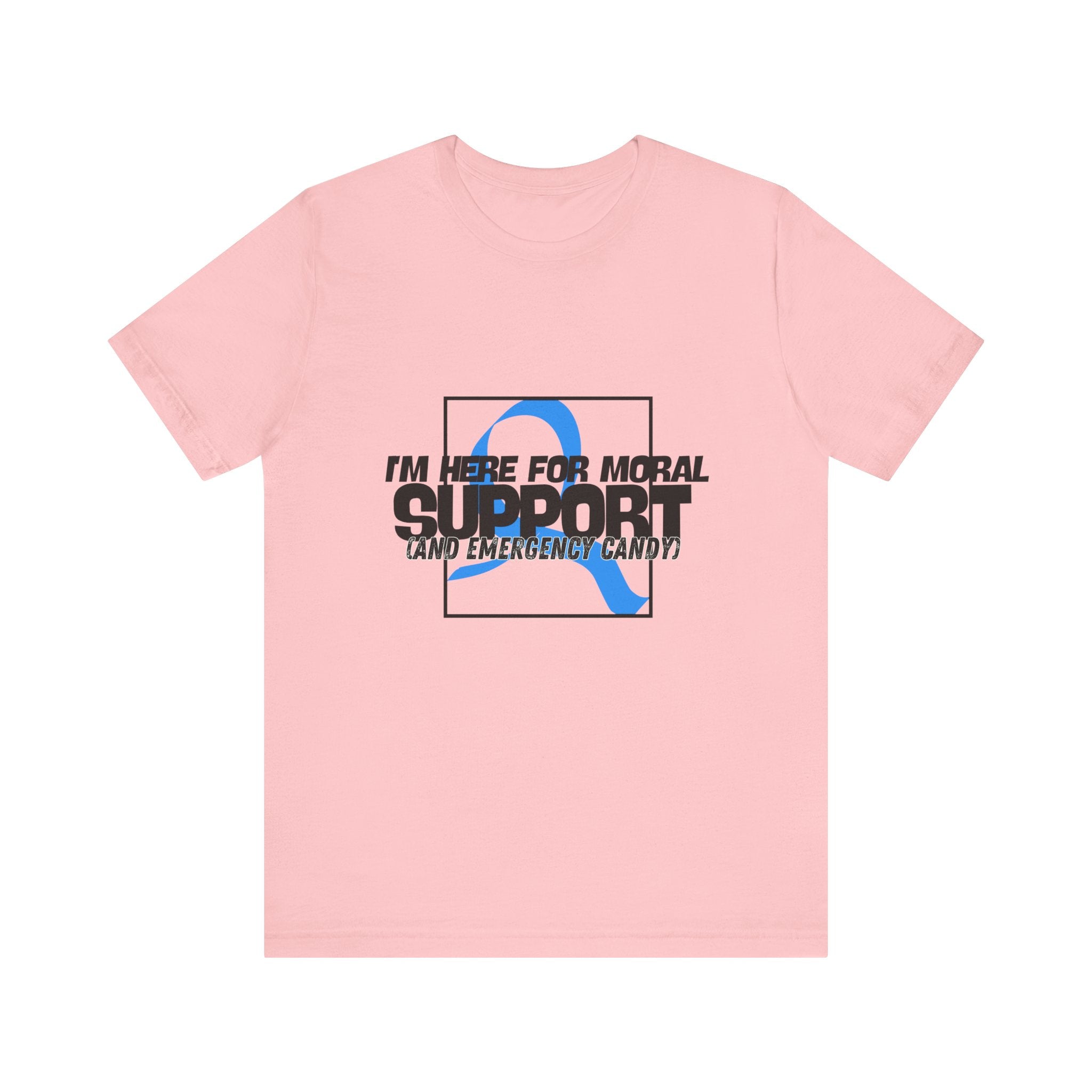 The Diabuddies Store Moral Support and Emergency Candy - Unisex Tee Moral Support and Emergency Candy - Unisex Tee: Being a friend to someone with diabetes means being ready for anything – from offering a listening ear to, well, having some emergency cand