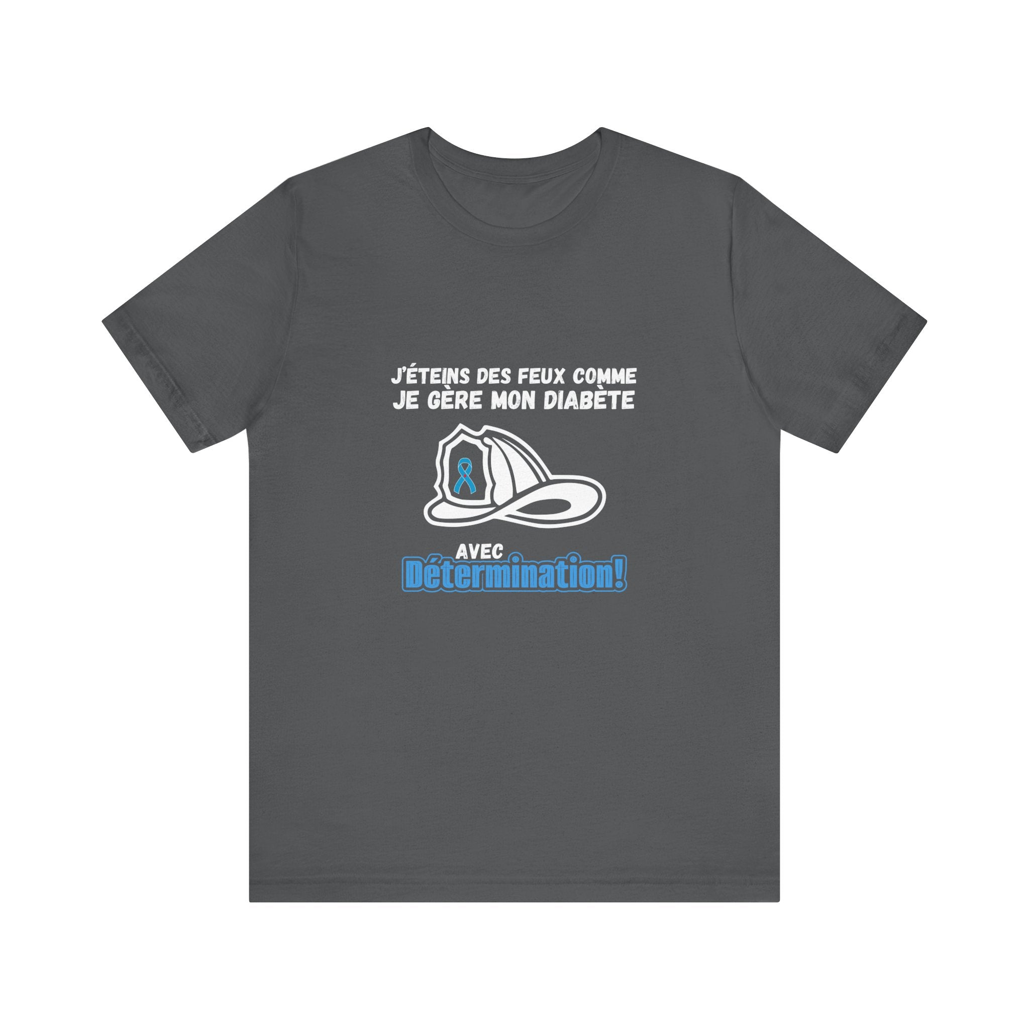The Diabuddies Store Fight Fires & Diabetes Determination (French) Unisex Tee Fight Fires & Diabetes Determination (French) Unisex Tee: Brave flames, conquer diabetes. A tee for resilient heroes showing unwavering strength daily. T-Shirts $30.27