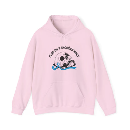 Skull & Blue Ribbon Dead Pancreas Club (French) Hoodie The Diabuddies Store Hoodies $32.41