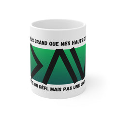 The Diabuddies Store Greater than (French/Green) - Mug 11oz Greater than (French/Green) - Mug 11oz: An inspirational mug that brings a daily reminder that you are greater than the highs and the lows during your coffee or tea routine. Perfect for anyone wi