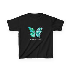 Green Butterfly & Flowers - Kids Tee The Diabuddies Store T-Shirts $19.22