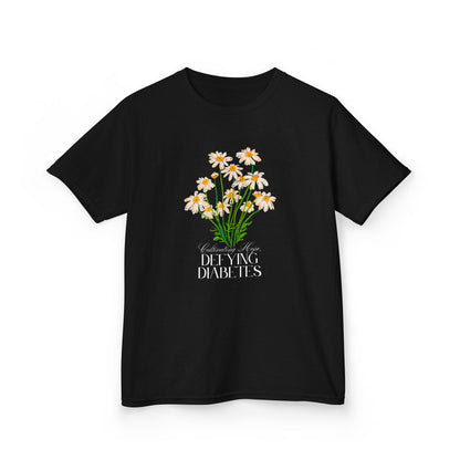 The Diabuddies Store Cultivating Hope, Defying Diabetes - Kids Tee Cultivating Hope, Defying Diabetes - Kids Tee: Wear your message of strength! This tee is a powerful statement of resilience and optimism for kids. T-Shirts $19.22