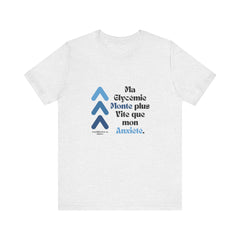 The Diabuddies Store Spiking Faster than my Anxiety (French/Blue) - Unisex Tee Spiking Faster than my Anxiety (French/Blue) - Unisex Tee: Get ready to make a statement without saying a word. Our blue "Spiking Faster Than My Anxiety" French Unisex Tee is f