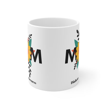 The Diabuddies Store Mom (with Flowers) - Mug 11oz Mom (with Flowers) - Mug 11oz: Celebrate Mom with this charming 11oz floral mug! It's a perfect blend of sweetness and strength, just like her. A wonderful gift for any occasion, ideal for enjoying her fa