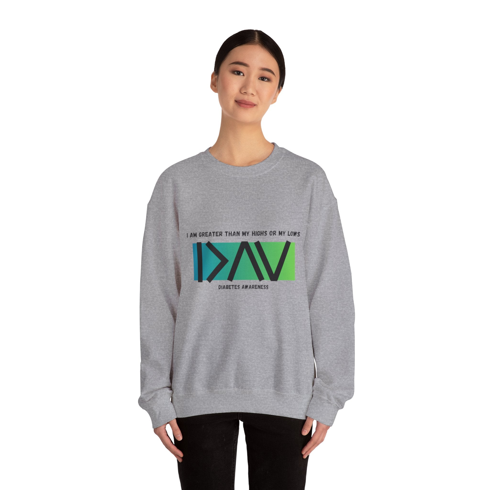 Greater Than My Highs (Green) - Unisex Sweatshirt The Diabuddies Store Sweatshirts $32.95