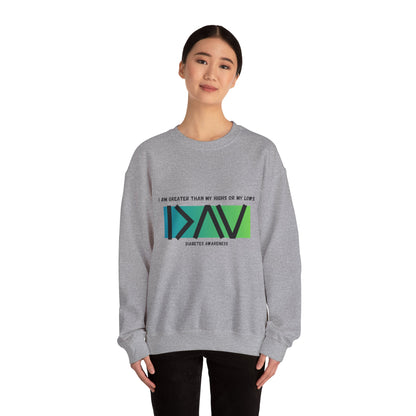 Greater Than My Highs (Green) - Unisex Sweatshirt The Diabuddies Store Sweatshirts $32.95