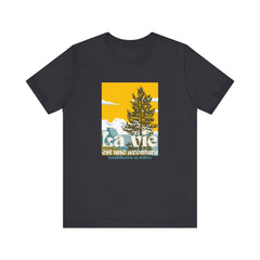 The Diabuddies Store Life is an Adventure, Nature (French) - Unisex Tee Life is an Adventure, Nature (French) - Unisex Tee: Embrace the call of the wild with our "La vie est une aventure" Unisex Tee. This shirt is for anyone who finds their soul in the gr