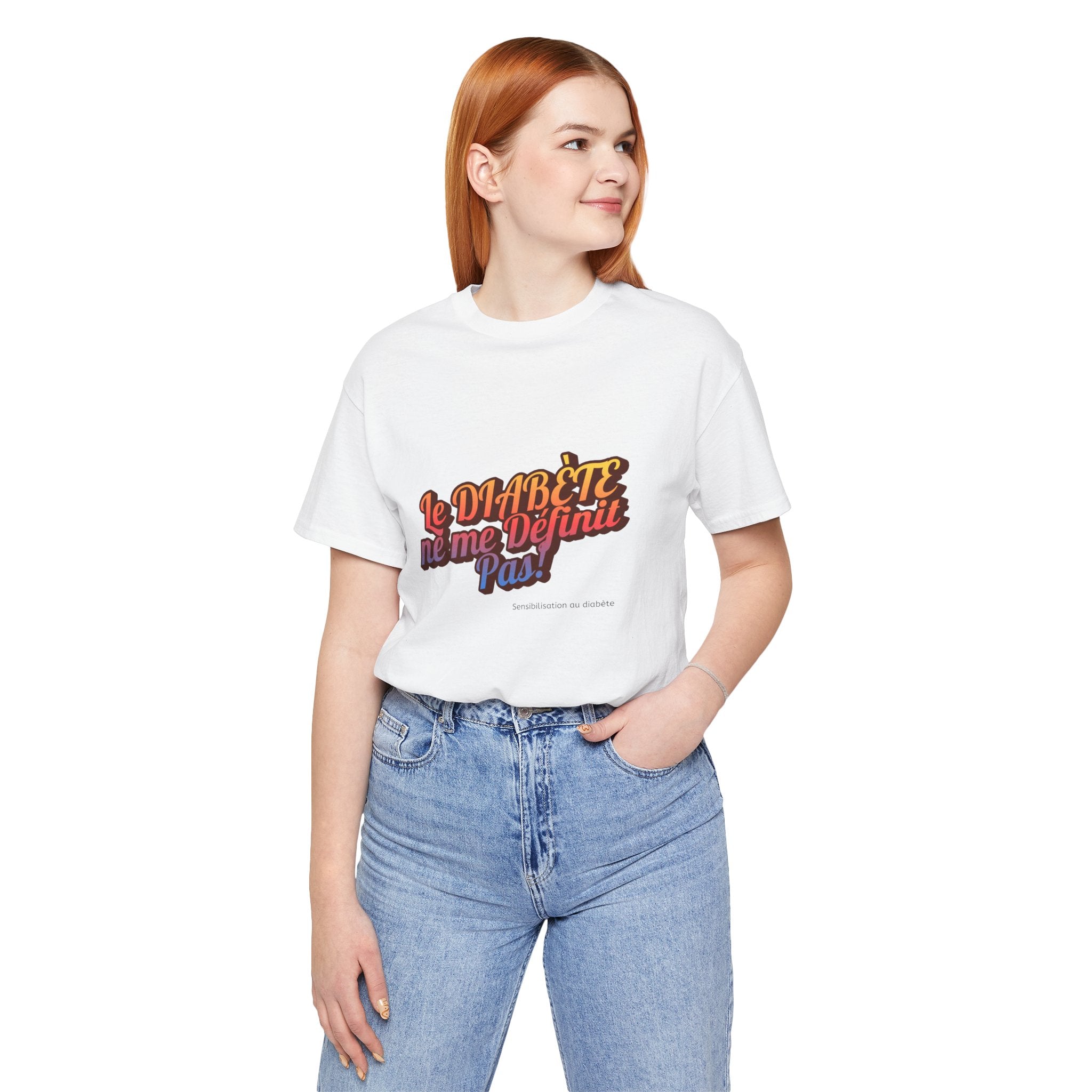 Diabetes doesn`t Define me! (French) - Unisex Tee The Diabuddies Store T-Shirts $30.27