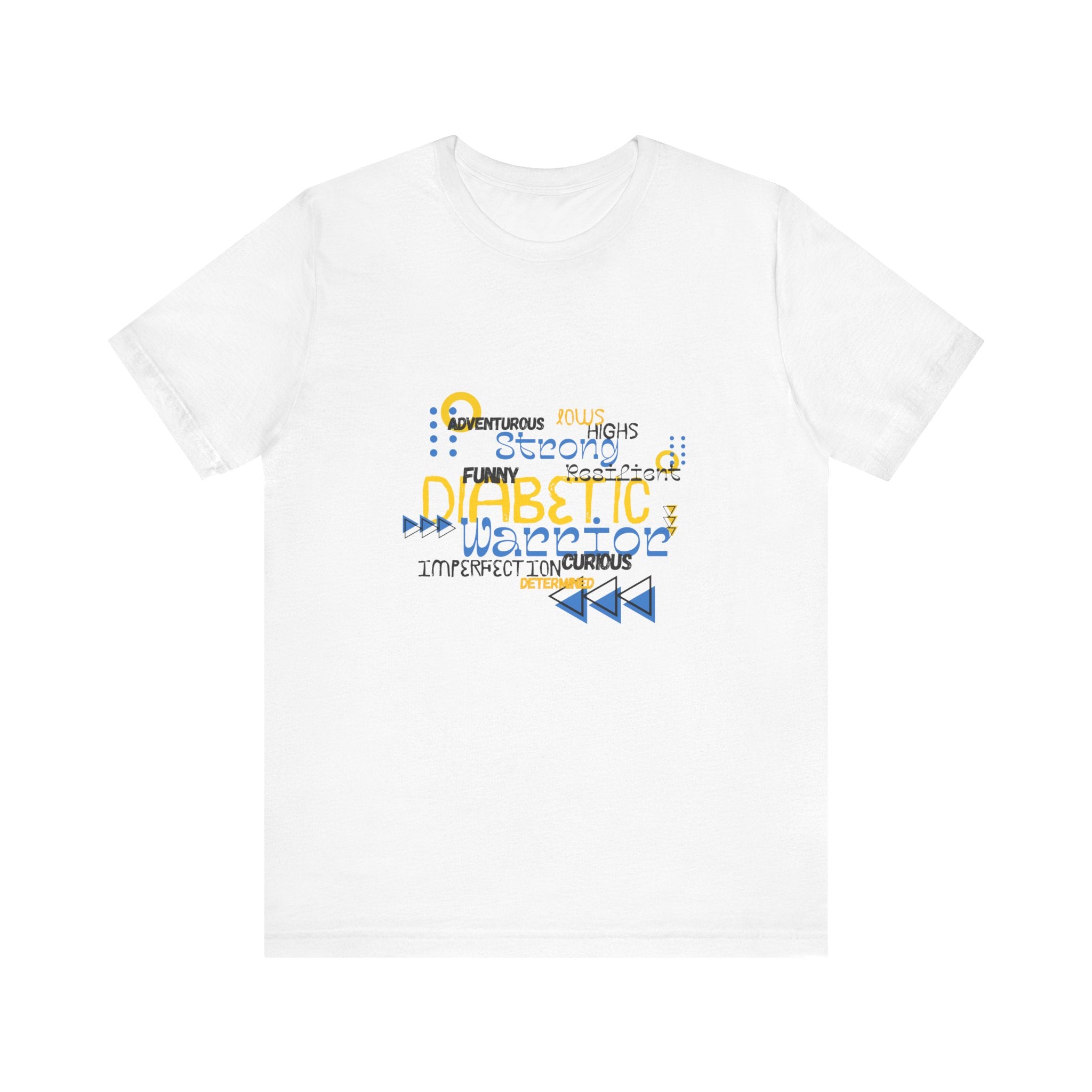The Diabuddies Store Uplifted & Unleashed - Unisex Tee Uplifted & Unleashed - Unisex Tee: Embrace your strength, defy the odds. The "Uplifted & Unleashed" tee is more than just a shirt; it's a vibrant testament to the diabetic warrior within. Adorned with