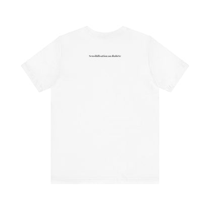 The Diabuddies Store Uplifted & Unleashed (French) - Unisex Tee Uplifted & Unleashed (French) - Unisex Tee: Embrace your strength, defy the odds. This tee is more than just a shirt; it's a vibrant testament to the diabetic warrior within. T-Shirts $22.50