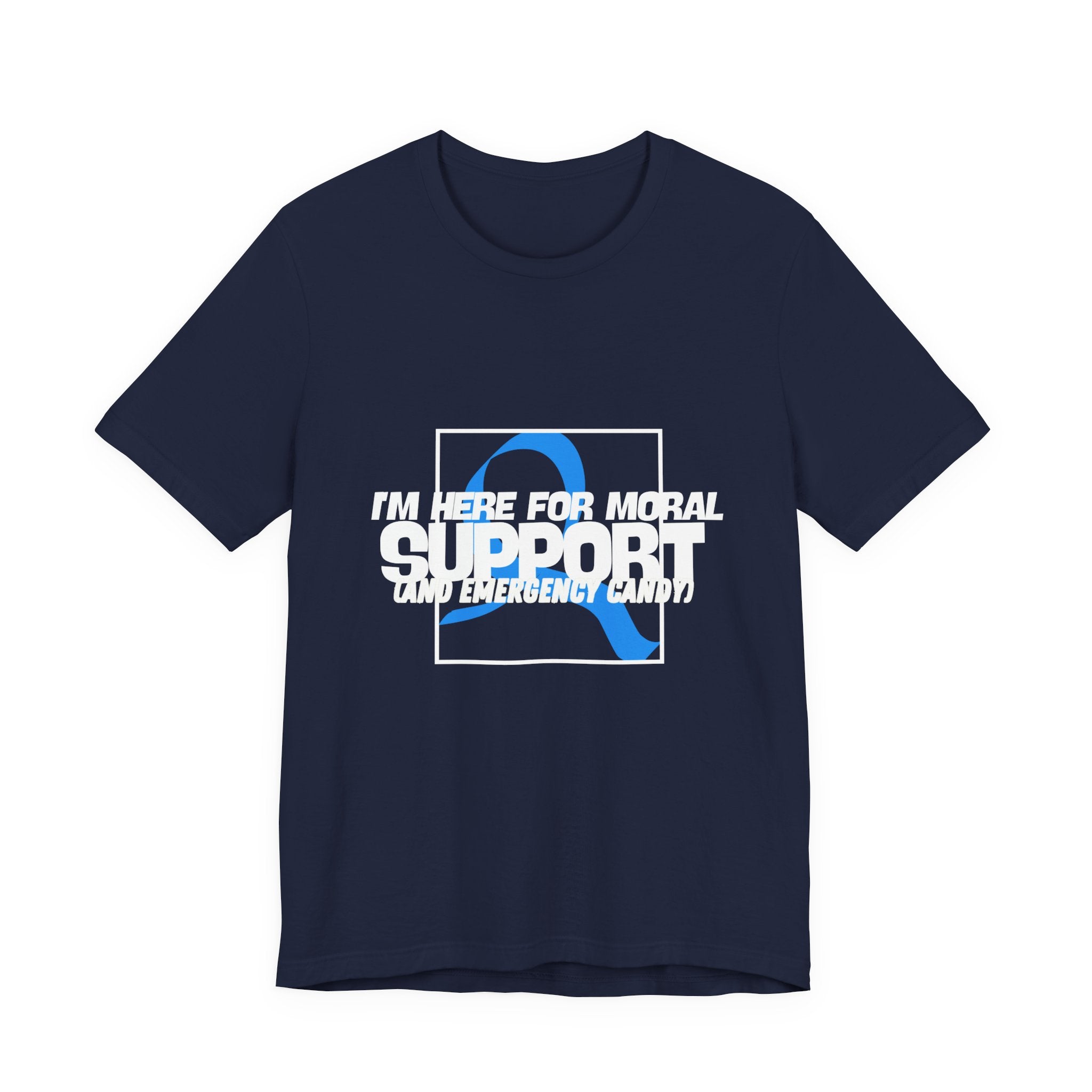 The Diabuddies Store Moral Support and Emergency Candy - Unisex Tee Moral Support and Emergency Candy - Unisex Tee: Being a friend to someone with diabetes means being ready for anything – from offering a listening ear to, well, having some emergency cand
