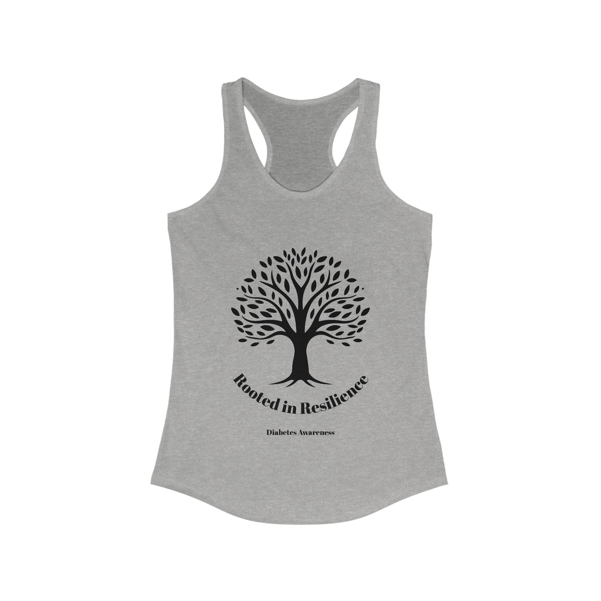 Rooted in Resilience - Racerback Tank The Diabuddies Store Tank Tops $19.96