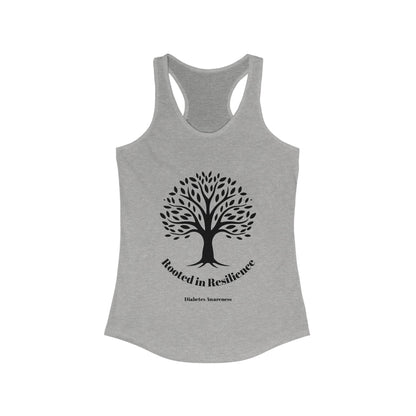 Rooted in Resilience - Racerback Tank The Diabuddies Store Tank Tops $19.96