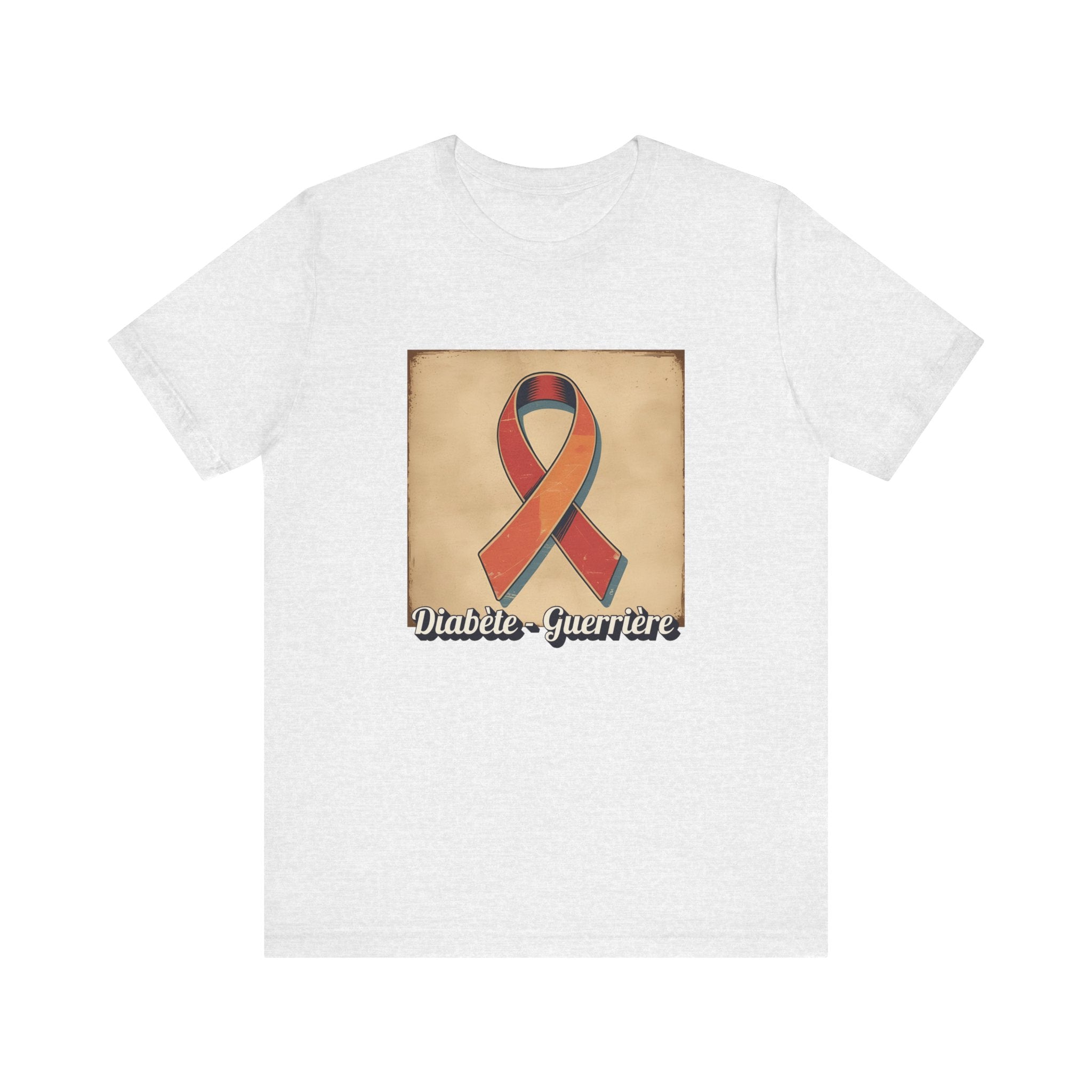 Diabetes Warrior, Retro Style (French/Guerrière) Unisex Tee The Diabuddies Store T-Shirts $22.50