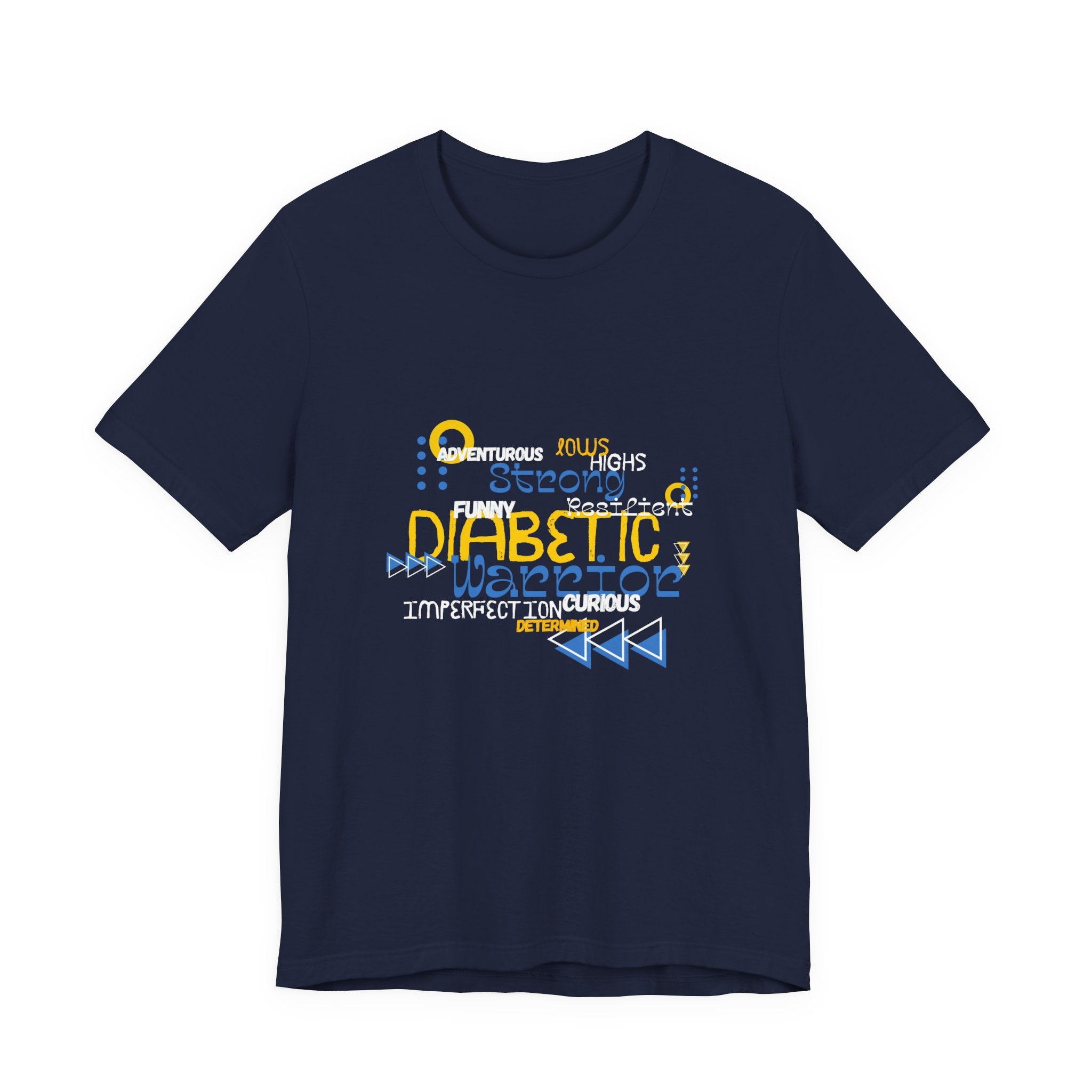 The Diabuddies Store Uplifted & Unleashed - Unisex Tee Uplifted & Unleashed - Unisex Tee: Embrace your strength, defy the odds. The "Uplifted & Unleashed" tee is more than just a shirt; it's a vibrant testament to the diabetic warrior within. Adorned with
