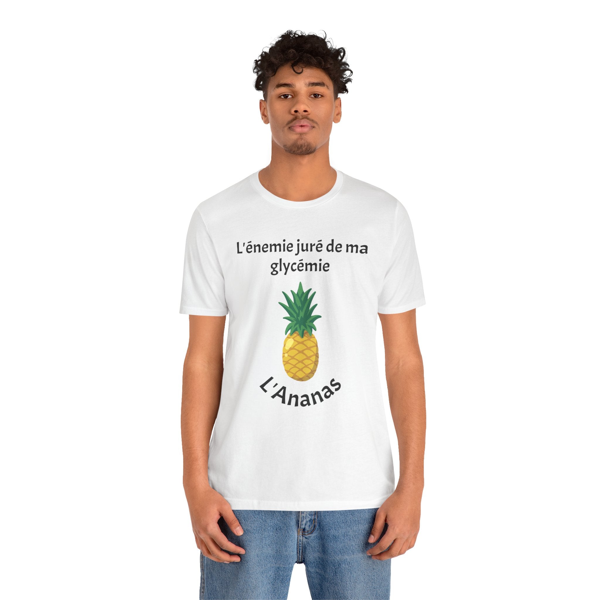 Blood Sugar's Arch Nemesis The Pineapple (French) Unisex Tee The Diabuddies Store T-Shirts $25.00