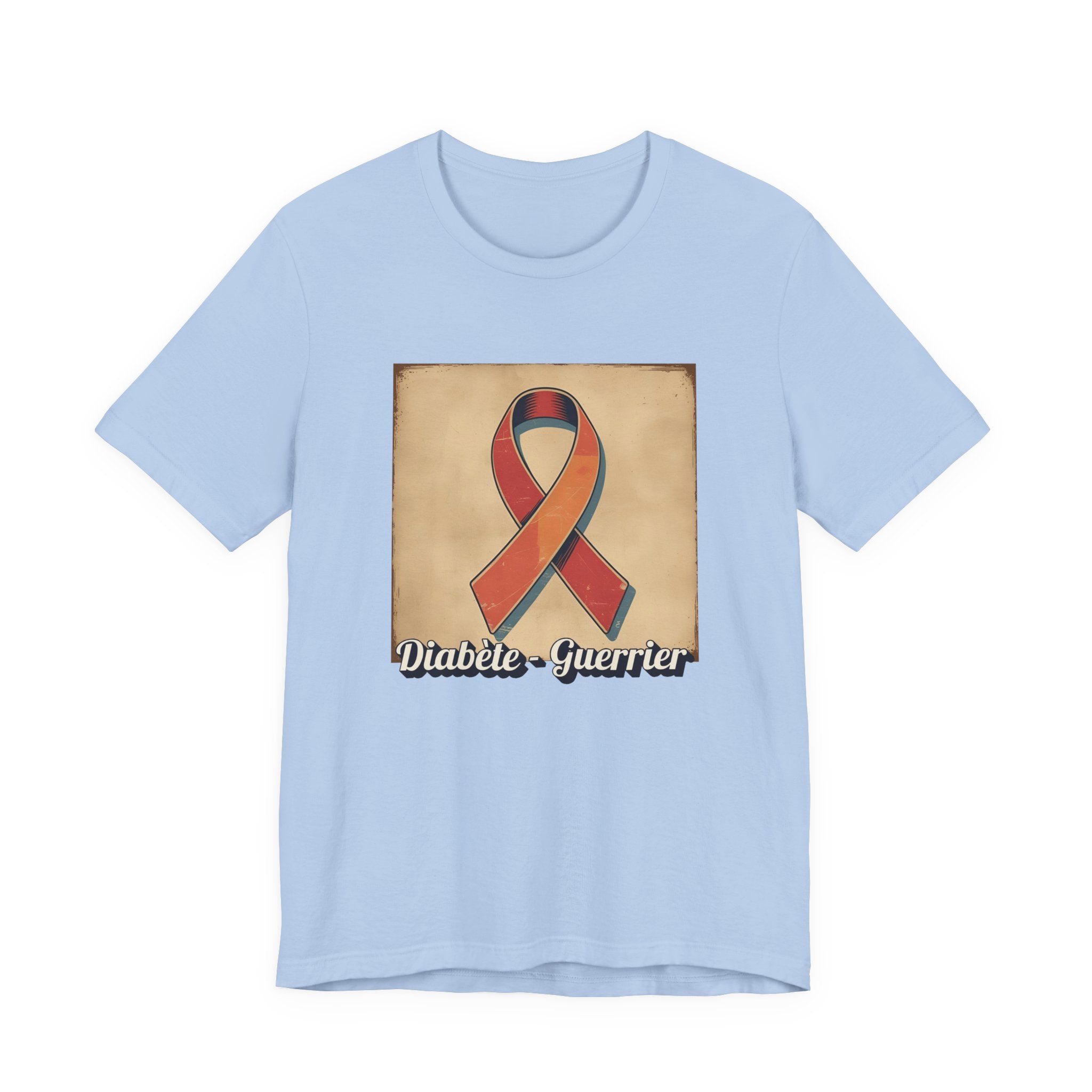 Diabetes Warrior, Retro Style (French/Guerrier) Unisex Tee The Diabuddies Store T-Shirts $22.50