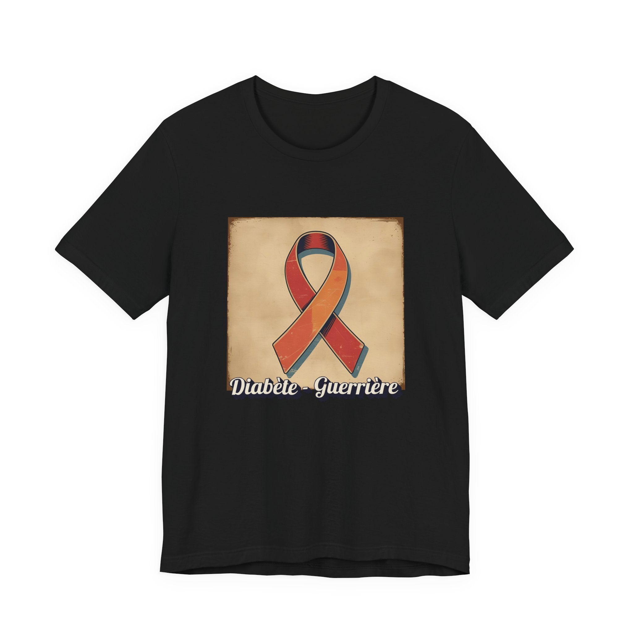 Diabetes Warrior, Retro Style (French/Guerrière) Unisex Tee The Diabuddies Store T-Shirts $22.50