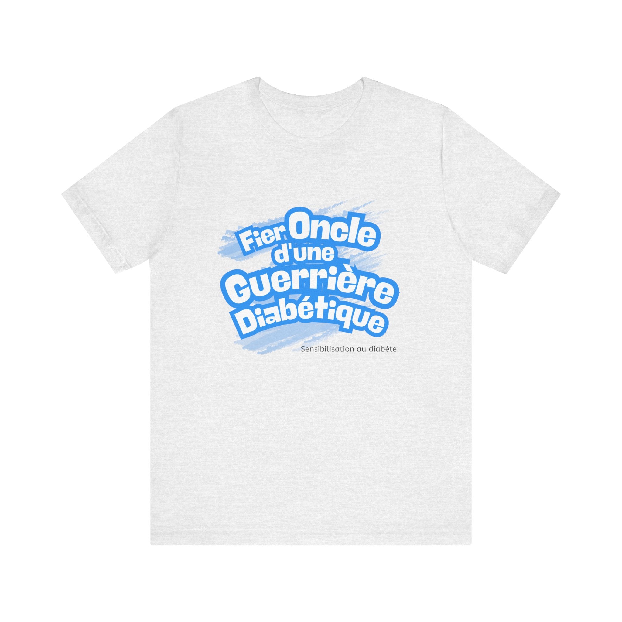 Proud Uncle of Diabetic Warrior (French/Niece) - Unisex Tee The Diabuddies Store T-Shirts $22.50