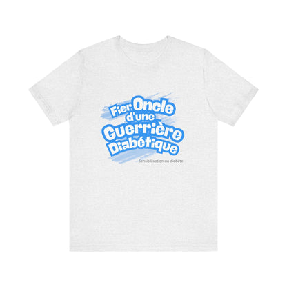 Proud Uncle of Diabetic Warrior (French/Niece) - Unisex Tee The Diabuddies Store T-Shirts $22.50