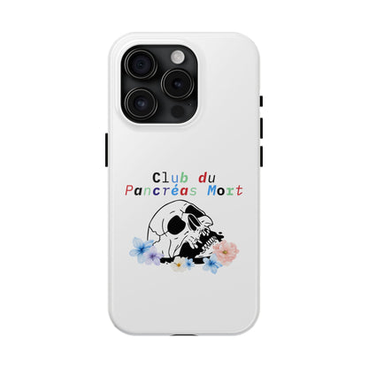 Skull & Flowers, Dead Pancreas Club (French) - Phone Cases The Diabuddies Store Mobile Phone Cases $18.23