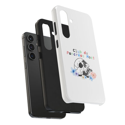 Skull & Flowers, Dead Pancreas Club (French) - Phone Cases The Diabuddies Store Mobile Phone Cases $18.23