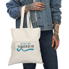 Diabetes Warrior & Blue Ribbon - Tote Bag The Diabuddies Store Tote Bags $9.98