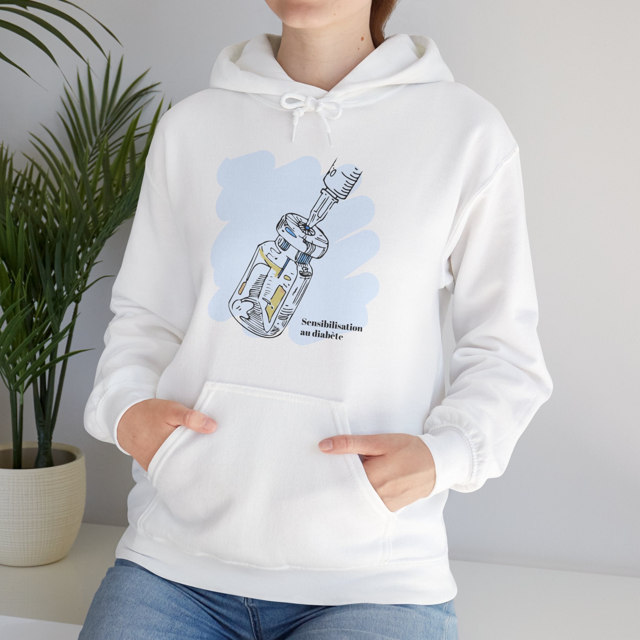 Insulin Vial - Diabetes Awareness (French) - Unisex Hoodie The Diabuddies Store Hoodies $32.41